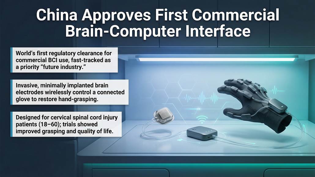 China Approves First Commercial Brain-Computer Interface